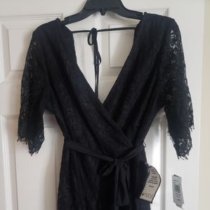 Black Lace Romper